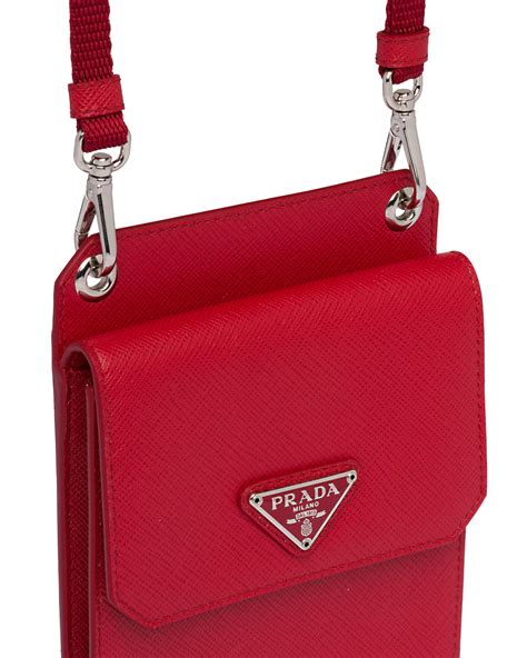 prada phone bag leather|Prada cell phone crossbody bag.